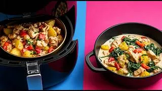 Thumbnail: I Made Creamy Potato Chicken Dinner Using an Air Fryer & Stovetop...  Amazing!  Easy One-Pot Recipe