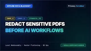 Thumbnail: How to Redact PDF & Documents for AI Workflows (Zero-Trust Local PII)