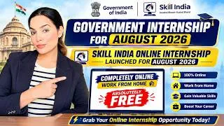 Thumbnail: 🛑Skill India - Online Internship 2026 Announced | No Fees No Exam | Everyone can Apply🔥