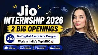 Thumbnail: Reliance Jio Digital Associate Program 2026 | Jio Internship Program  for College Students