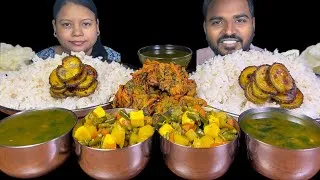 Thumbnail: Moringa Dal Chawal, Mix Pakoda, Kakrol Fry, Paneer Aloo Bean Carrot Bhaji & Papad Eating Show |