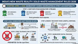 Thumbnail: Solid Waste Management Rules 2026 Explained | 4-Bin Waste Segregation | EHS & Fire Solutions