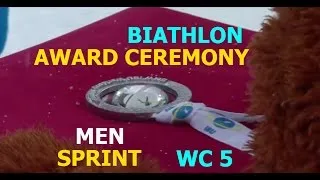 Thumbnail: The award ceremony BIATHLON MEN SPRINT 13.01.2017  World Cup 5 Ruhpolding (Germany)