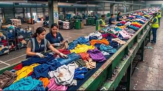 Thumbnail: Inside the Textile Recycling Factory – How Old Clothes Become Luxury Cushions (Full Process)