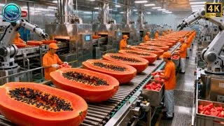 Thumbnail: Inside a Modern Papaya Factory: From Fresh Papayas to Smooth Orange Purée (Full Process)