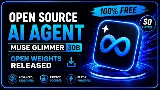 Thumbnail: Muse Glimmer 30B : Meta Just Open-Sourced a Powerful 30B AI Agent! ( 2026 )