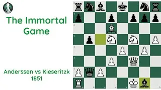 Thumbnail: The Immortal Game (1851) | Anderssen vs Kieseritzky | Greatest Chess Sacrifice Ever | Prodigy Pawn