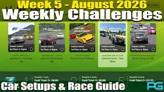 Thumbnail: Gran Turismo 7 | Weekly Challenges Guide | August Week 5 2026