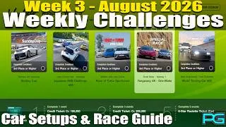 Thumbnail: Gran Turismo 7 | Weekly Challenges Guide | August Week 3 2026