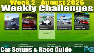 Thumbnail: Gran Turismo 7 - Weekly Challenges Guide - August Week 2 2026