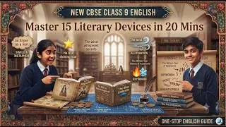 Thumbnail: Master 15 Literary Devices in 20 Mins | CBSE Class 9 & 10 English (Syllabus 2026-27)