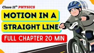 Thumbnail: Motion in a Straight Line | Complete Chapter in Under 20 Minutes | Class 11 Physics
