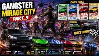 Thumbnail: RACING, SHOPPING & CRAZY CARS! 🚗🔥 | Gangster Mirage City Part 5