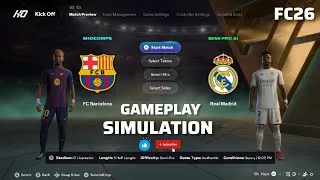 Thumbnail: FC26 - FC Barcelona vs. Real Madrid - International Friendly Match | Gameplay Simulation.
