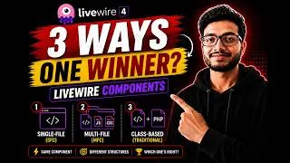 Thumbnail: 🚀 3 Ways to Build Livewire 4 Components (Which One?) | Ep 08