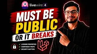 Thumbnail: Livewire 4 Components: Why Your Properties MUST Be Public | Ep 04