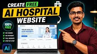 Thumbnail: How to create website using AI | Learn to Create Websites using Ai | Hospital Website #website