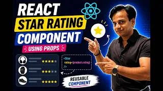 Thumbnail: Create Reusable Star Rating Component in React | Props Example | React Tutorial