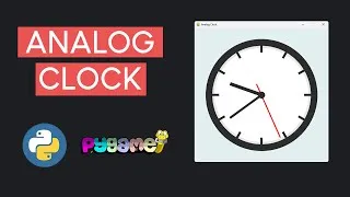 Thumbnail: Python & Pygame Analog Clock Tutorial OOP