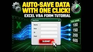 Thumbnail: Excel VBA Data Entry Form with Button | Automatically Save Data Using Macro | Step-by-Step Tutorial