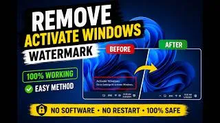 Thumbnail: Fix "Activate Windows" Watermark on Desktop | Free & Easy Method 2026