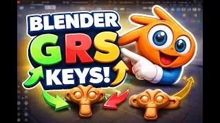 Thumbnail: Blender G R S Keys Explained | Move, Rotate & Scale Like a Pro (Beginner Tutorial) - Hindi / Urdu
