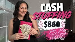Thumbnail: Cash Stuffing $860 - Monthly Cash Savings While Paying Debt - Cash Envelopes