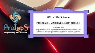 Thumbnail: KTU-2024-PCCSL508-MACHINE LEARNING LAB- Exp 1 - Implement linear regression.