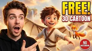 Thumbnail: Make A Full 3D Cartoon with FREE AI (One Master Prompt + Consistent Characters
