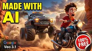 Thumbnail: Google Just Made 3D AI Animation FREE (Veo 3.1 Full Tutorial)