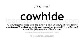 Thumbnail: How to pronounce Cowhide | English pronunciation