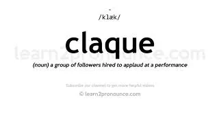 Thumbnail: How to pronounce Claque | English pronunciation