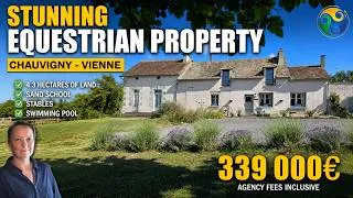 Thumbnail: VIENNE -5 Bedroom Farmhouse with Pool, Equestrian Setup et 4.32 hectares and stables - sand school