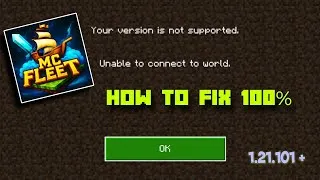 Thumbnail: How To Fix Your Version Not Supported Problem ! | Mcfleet Server| ft.@NotGamerFleet 
