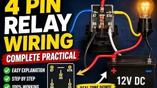 Thumbnail: Relay Wiring Complete Guide | 4 Pin Relay Wiring in Urdu/Hindi | Car Relay Connection