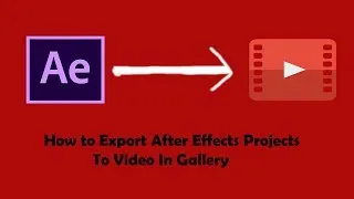 Thumbnail: How to export After effects project into video..Save to Mp4
