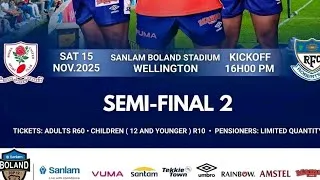 Thumbnail:  Roses United vs Robertson Town 2025    // The Sanlam Boland Top 12 Semi Finaal 2025