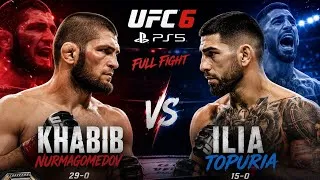 Thumbnail: KHABIB vs ILIA TOPURIA Full Fight | DREAM SUPERFIGHT! 😱 UFC 6 PS5 Gameplay | Who Wins?