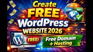 Thumbnail: Create FREE WordPress Website 2026 | Free Domain & Hosting