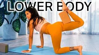 Thumbnail: Yoga for Glutes & Hamstrings: Full 25-Min Class with Blocks