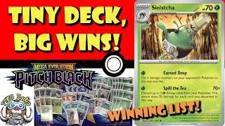Thumbnail: Tiny Deck Getting Big Wins in the Pokémon TCG! Weird Sinistcha Might be Legit! (Pokemon TCG News)