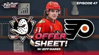 Thumbnail: NHL Offer Sheets?! In This Economy? ft. Jeff Marek | The PuckPedia Hockey Show Ep. 47