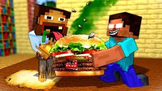 Thumbnail: Herobrine Tries Cursed Burgers - Minecraft Animation
