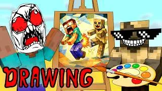 Thumbnail: Herobrine & Minecraft Mobs: Drawing Challenge 2 | Minecraft Animation