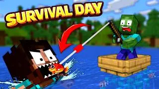 Thumbnail: Herobrine & Monsters: SURVIVAL DAY - Minecraft Animation