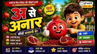 Thumbnail: 🍎 अ से अनार ❤️ | ABCD सीखें मजेदार CARTOON VIDEO के साथ | Kids Learning #youtubevideo #youtubrfeed