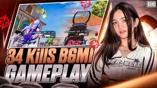 Thumbnail: 34 KILLS My First High Kill Gameplay in *BGMI*🔥| Girl Gamer