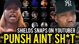 Thumbnail: 🚨 Claressa Shields EXPLODES on PUNSH DRUNK LIVE: "PUNSH Ain't Sht, He's a Little Na!" 😳🔥