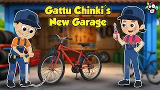Thumbnail: Gattu Chinki's New Garage | Bicycle Cleaning Challenge |English Cartoon |Moral Stories |PunToon Kids