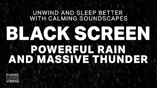Thumbnail: Powerful Rain and Massive Thunder Sounds Give Me Sleeping Vibes | Black Screen Sleep Sounds for Me